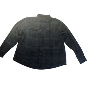 Orvis Shacket Thick Flannel Shirt L Unlined Plaid Button Front Workwear Normcore